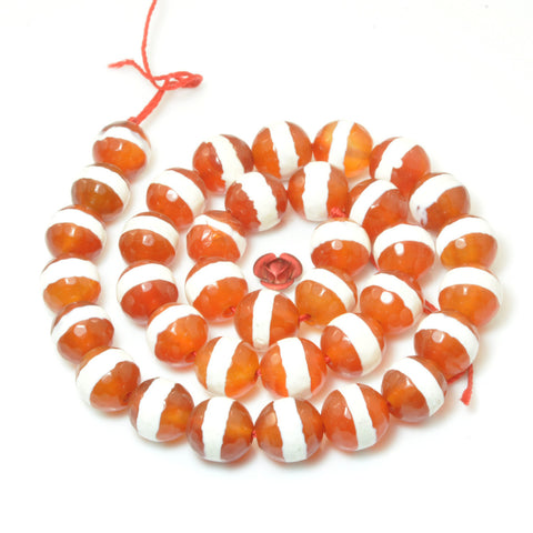 Red agate oneline carnelian faceted round loose beads wholesale gemstone jewelry bracelet necklace diy