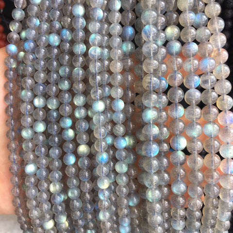 Natural Labradorite A grade smooth loose round beads gemstone wholesale jewelry making