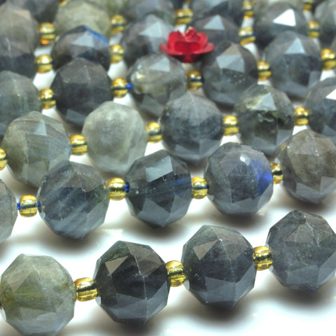 Natural Labradorite Stone faceted HANG rondelle loose beads wholesale gemstones for jewelry making DIY bracelet necklace