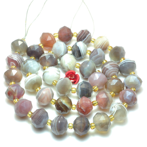 Natural Botswana Agate Faceted HANG Loose Beads Rondelle Stone Wholesale Gemstones for Jewelry Making DIY Bracelet Necklace