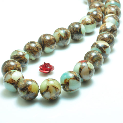 Synthetic Bronzite Opal Smooth round beads wholesale for jewelry making bracelet necklace