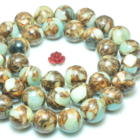 Synthetic Bronzite Opal Smooth round beads wholesale for jewelry making bracelet necklace