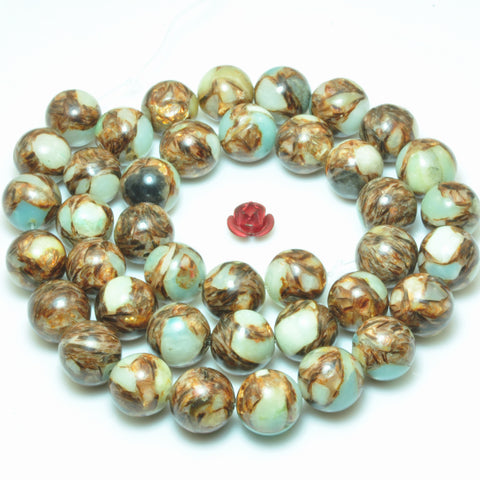Synthetic Bronzite Opal Smooth round beads wholesale for jewelry making bracelet necklace