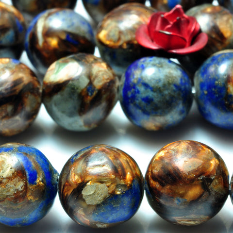Synthetic Bronzite Lapis Lazuli Smooth round beads wholesale for jewelry making bracelet necklace