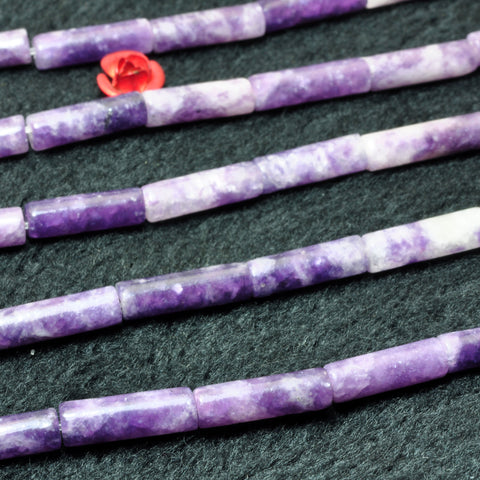 Malaysia Jade Purple smooth tube beads wholesale loose gemstone semi precious stone for jewelry making DIY