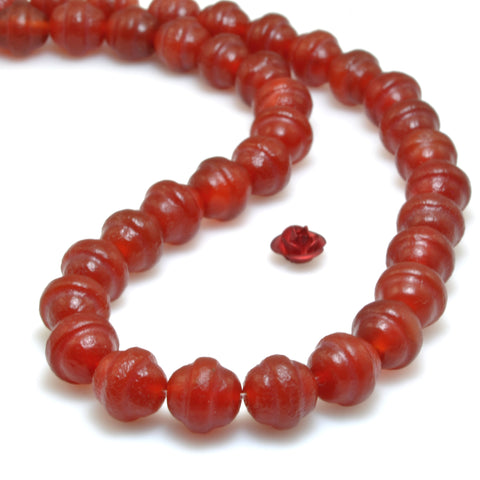 Carnelian Dark Red matte drum beads wholesale gemstone loose stone jewelry making bracelet diy