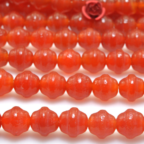 Carnelian matte drum beads wholesale gemstone loose red stone jewelry making bracelet diy