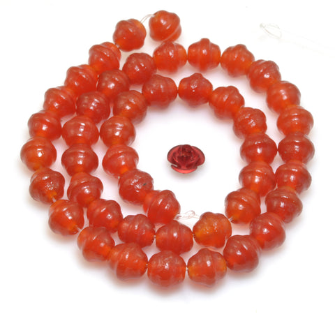 Carnelian matte drum beads wholesale gemstone loose red stone jewelry making bracelet diy