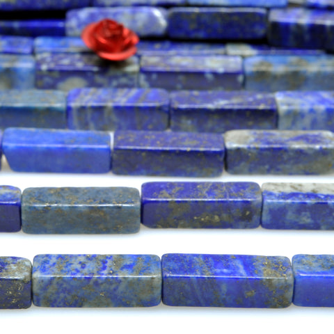 Natural Lapis Lazuli smooth rectangle stick beads wholesale gemstone for jewelry making DIY