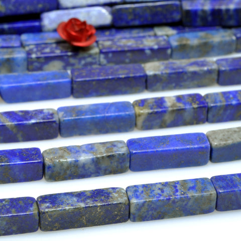 Natural Lapis Lazuli smooth rectangle stick beads wholesale gemstone for jewelry making DIY