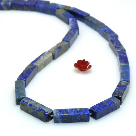 Natural Lapis Lazuli smooth rectangle stick beads wholesale gemstone for jewelry making DIY