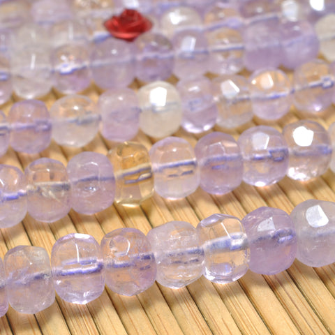 Natural Ametrine faceted rondelle beads Amethyst stone wholesale loose gemstone for jewelry making diy