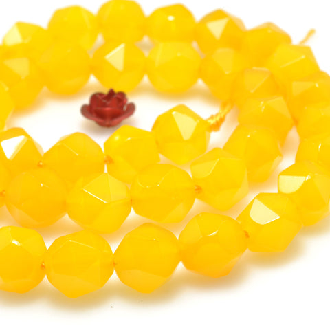 Yellow Agate star cut faceted nugget loose beads gemstone wholesale jewelry making bracelet diy stuff