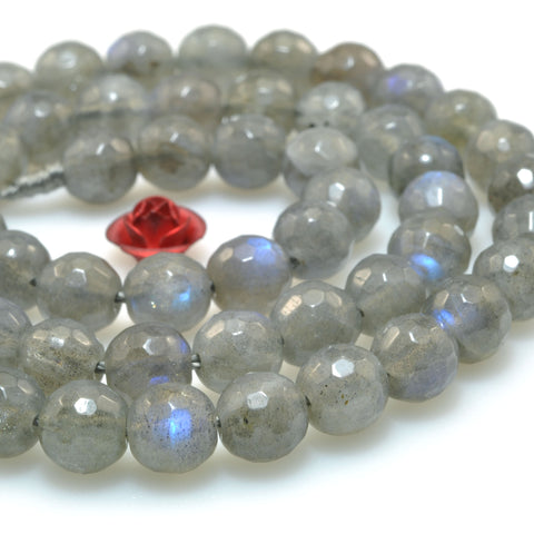Natural Labradorite faceted round beads loose stone wholesale gemstone for jewelry making bracelet necklace DIY