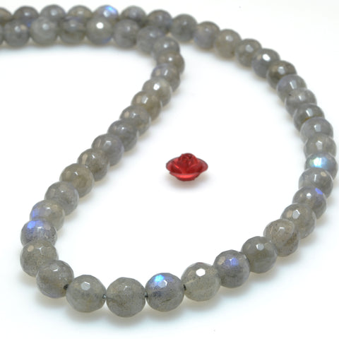 Natural Labradorite faceted round beads loose stone wholesale gemstone for jewelry making bracelet necklace DIY