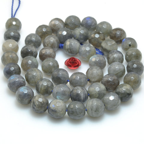 Natural Labradorite faceted round beads wholesale gemstone for jewelry making bracelet necklace DIY 8mm
