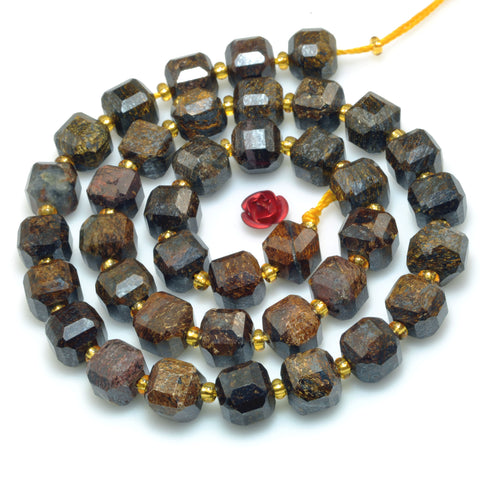 Natural Bronzite stone faceted cube beads loose gemstone wholesale jewelry making bracelet diy stuff