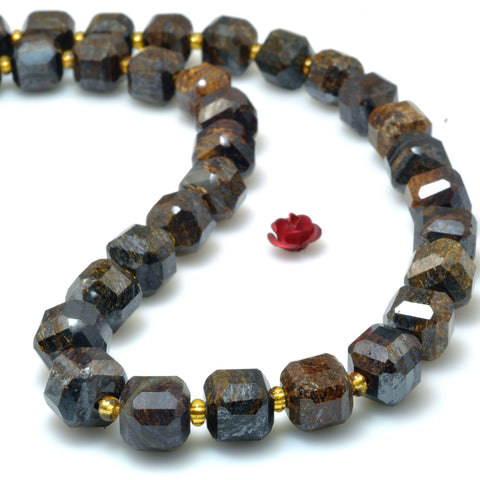 Natural Bronzite stone faceted cube beads loose gemstone wholesale jewelry making bracelet diy stuff