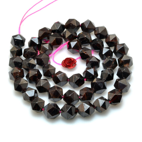 Natural Red Garnet star cut faceted nugget beads wholesale loose gemstone for jewelry making bracelet diy