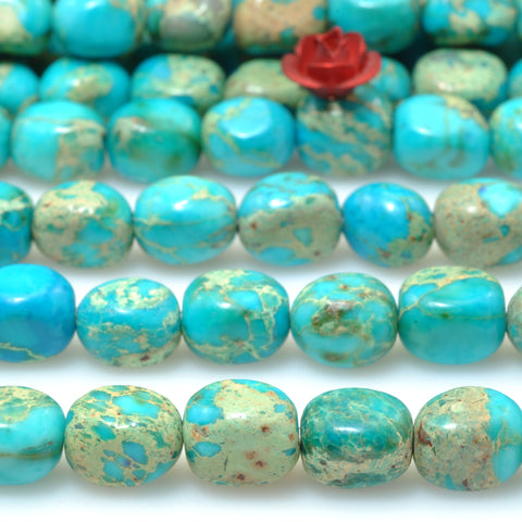 Blue Imperial Jasper smooth Potato shape irregular beads wholesale gemstone for jewelry making bracelet diy stuff