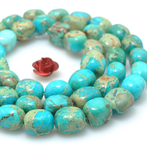 Blue Imperial Jasper smooth Potato shape irregular beads wholesale gemstone for jewelry making bracelet diy stuff