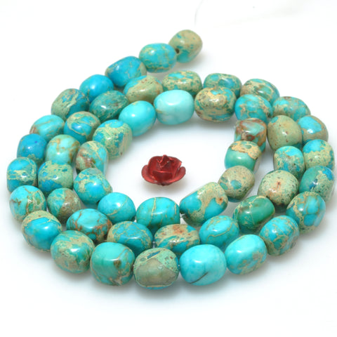 Blue Imperial Jasper smooth Potato shape irregular beads wholesale gemstone for jewelry making bracelet diy stuff