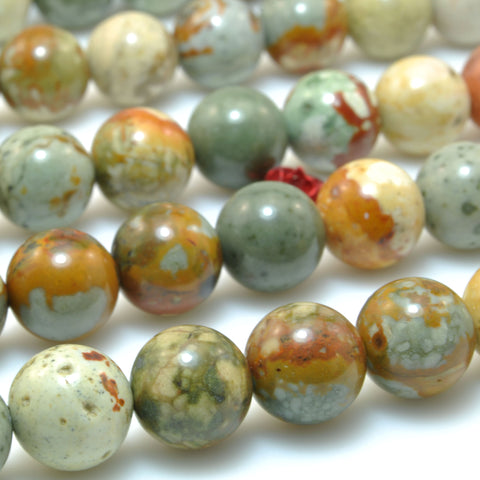 American Rocky Butte Picture Jasper natural Stone smooth round beads gemstone wholesale jewelry making DIY