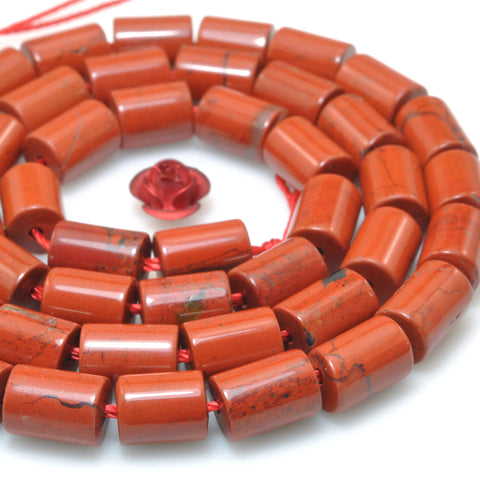 Natural Red Jasper stone smooth tube beads wholesale gemstone for jewelry making DIY bracelet necklace
