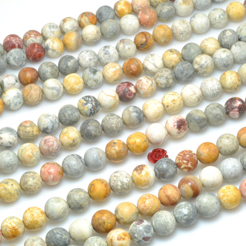 Sky Eye Jasper natural stone matte round loose beads wholesale gemstone for jewelry making diy bracelet 8mm 10mm