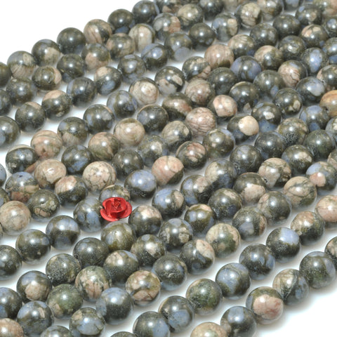 African Green Opal natural stone smooth round beads wholesale gemstone for jewelry making diy bracelet necklace