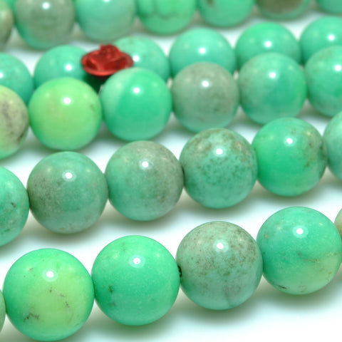 Natural Green Opal smooth round beads gemstone wholesale for jewelry making diy bracelet necklace
