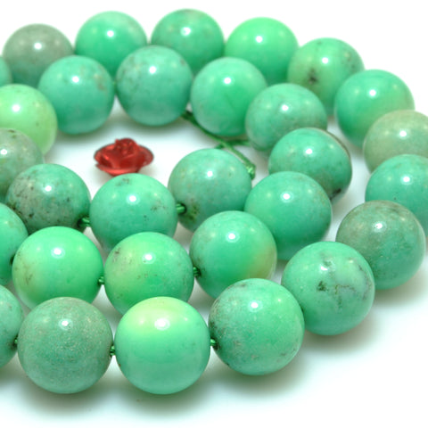 Natural Green Opal smooth round beads gemstone wholesale for jewelry making diy bracelet necklace