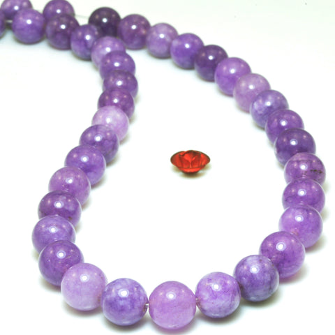 Purple Malaysia Jade smooth round loose beads wholesale gemstone for jewelry making DIY stuff