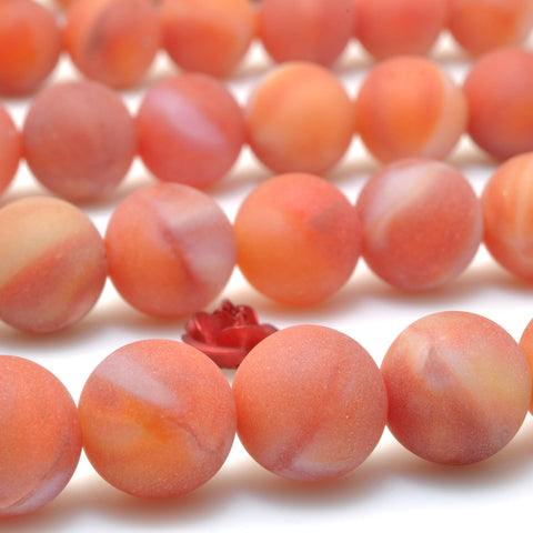 Red Agate matte round synthetic beads wholesale loose gemstone for jewelry making diy bracelet necklace