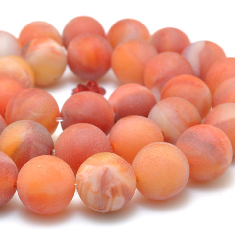 Red Agate matte round synthetic beads wholesale loose gemstone for jewelry making diy bracelet necklace