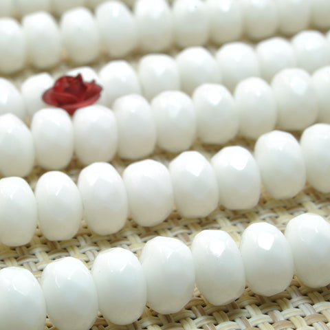 Ceramic faceted rondelle beads wholesale for jewelry making loose gemstone wholesale diy bracelet necklace
