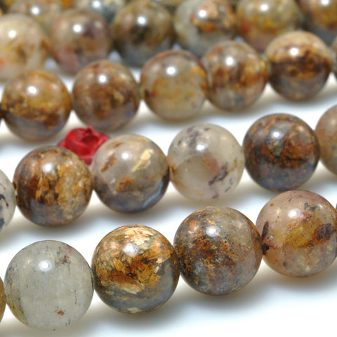 Natural Bronzite Quartz Stone smooth round beads wholesale jewelry making diy bracelet necklace 10mm