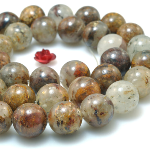 Natural Bronzite Quartz Stone smooth round beads wholesale jewelry making diy bracelet necklace 10mm