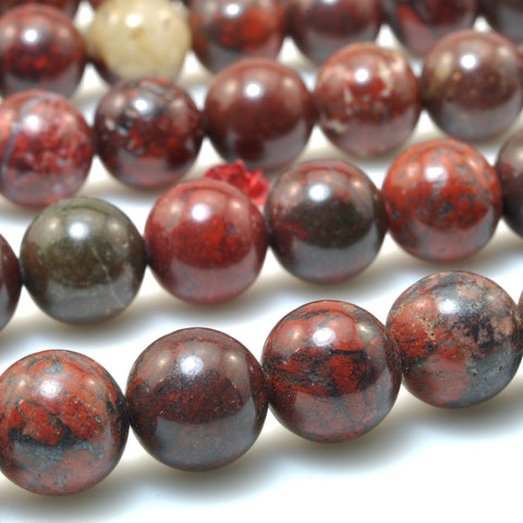Natural Red Brecciated Jasper smooth round beads wholesale loose gemstones for jewelry making diy bracelet necklace