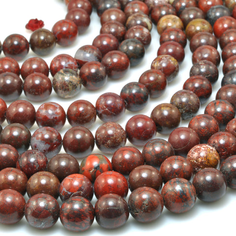 Natural Red Brecciated Jasper smooth round beads wholesale loose gemstones for jewelry making diy bracelet necklace