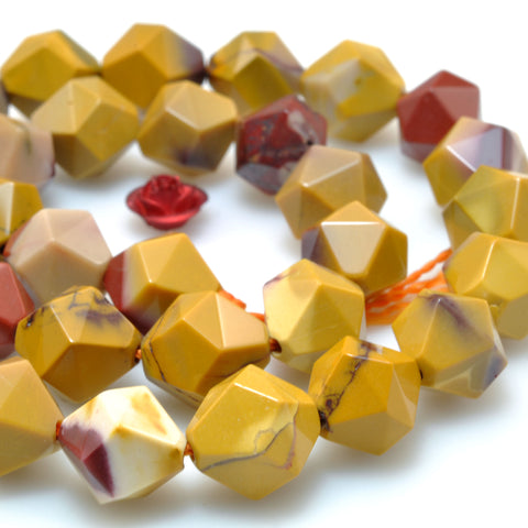 Natural Multicolor Mookaite Stone Faceted Star Cut Nugget beads wholesale loose gemstones for jewelry making diy