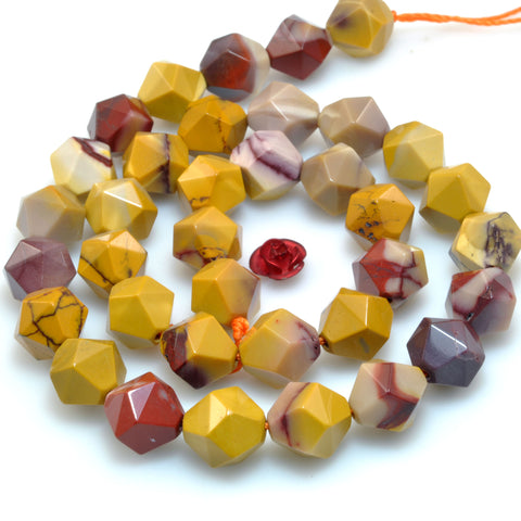 Natural Multicolor Mookaite Stone Faceted Star Cut Nugget beads wholesale loose gemstones for jewelry making diy