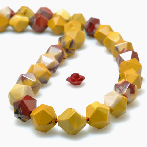 Natural Multicolor Mookaite Stone Faceted Star Cut Nugget beads wholesale loose gemstones for jewelry making diy