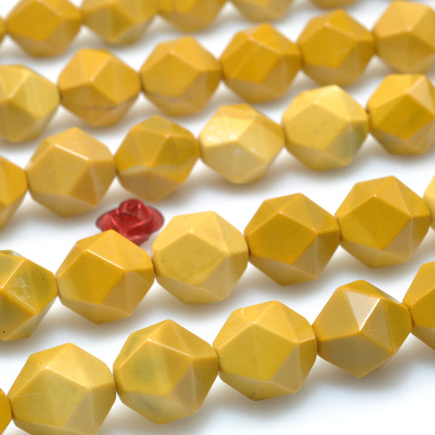 Natural Yellow Mookaite Stone faceted star cut nugget beads wholesale gemstone for jewelry making diy Bracelet