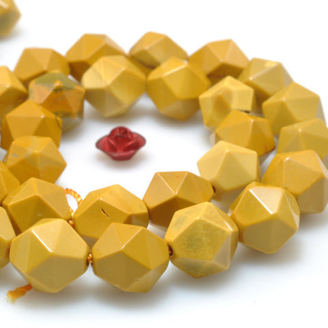 Natural Yellow Mookaite Stone faceted star cut nugget beads wholesale gemstone for jewelry making diy Bracelet