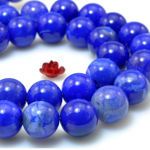 Blue Fire Agate smooth round loose beads wholesale gemstone jewelry making diy bracelet necklace
