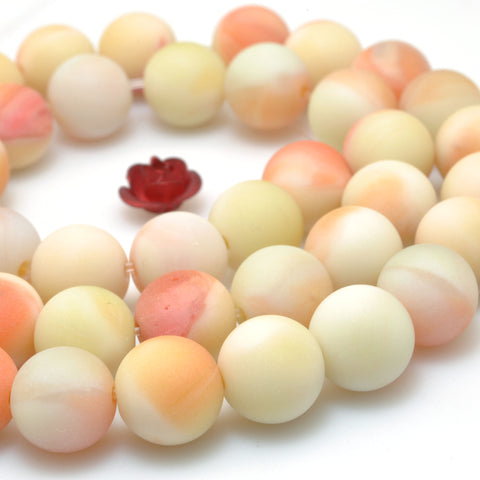 Rainbow Jasper matte round Synthetic beads wholesale loose gemstone for jewelry making diy bracelet