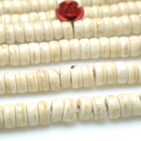 White Turquoise smooth wheel Heishi Synthetic beads wholesale gemstone for jewelry making diy bracelet