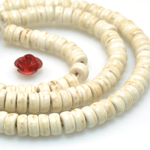 White Turquoise smooth wheel Heishi Synthetic beads wholesale gemstone for jewelry making diy bracelet