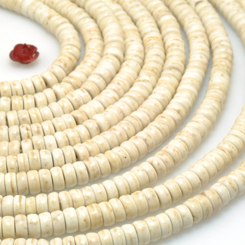 White Turquoise smooth wheel Heishi Synthetic beads wholesale gemstone for jewelry making diy bracelet